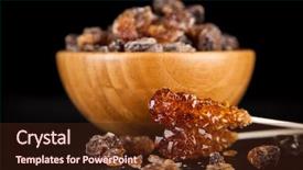  Presentation with sugar - Beautiful slide deck featuring brown sugar in a bowl backdrop and a  colored foreground