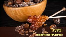  Presentation with sugar cane - Presentation theme featuring brown sugar in a bowl background and a  colored foreground