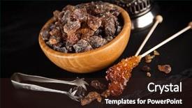  Presentation with sugar - Theme consisting of brown sugar in a bowl background and a wine colored foreground