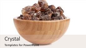  Presentation with ingredients brown sugar coffee beans - Presentation theme enhanced with brown sugar in a bowl background and a  colored foreground