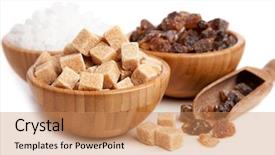  Presentation with sugar - Cool new presentation with brown sugar in a bowl backdrop and a coral colored foreground