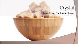  Presentation with bowl - Slides featuring brown sugar in a bowl background and a  colored foreground