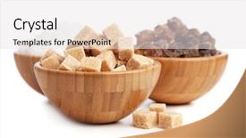  Presentation with sugar - Colorful presentation theme enhanced with brown sugar in a bowl backdrop and a white colored foreground