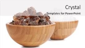  Presentation with ingredients brown sugar coffee beans - Presentation theme enhanced with brown sugar in a bowl background and a  colored foreground