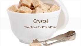  Presentation with sugar cane - Beautiful presentation theme featuring brown sugar in a bowl backdrop and a  colored foreground