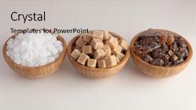  Presentation with sugar cane - Theme having brown sugar in a bowl background and a  colored foreground