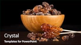  Presentation with sugar cane - PPT theme with brown sugar in a bowl background and a  colored foreground