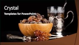  Presentation with ingredients brown sugar coffee beans - Theme featuring brown sugar in a bowl background and a black colored foreground