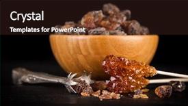  Presentation with sugar cane - Beautiful presentation theme featuring brown sugar in a bowl backdrop and a  colored foreground