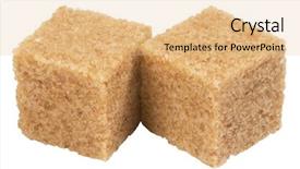  Presentation with sugar - Cool new PPT theme with brown sugar isolated on white backdrop and a coral colored foreground