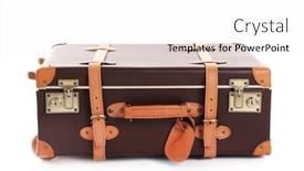  Presentation with suitcase - Audience pleasing presentation theme consisting of brown-suitcase-isolated-on-white backdrop and a  colored foreground