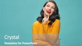  Presentation with teal - PPT theme featuring brown teal - joyful beautiful young woman background and a teal colored foreground