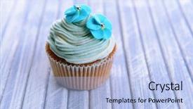  Presentation with treble clef teal color - Cool new slides with brown teal - tasty cupcake with butter cream backdrop and a light blue colored foreground