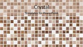  Presentation with tile - Slide set having brown tiled bathroom kitchen or toilet tile wall background background and a soft green colored foreground