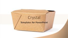  Presentation with food white - Theme enhanced with brown-unlabeled-paper-food-box background and a coral colored foreground