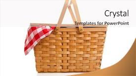  Presentation with wicker - Amazing theme having brown wicker picnic basket backdrop and a white colored foreground