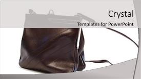  Presentation with brown - Colorful presentation enhanced with brown women handbag on white backdrop and a  colored foreground