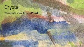  Presentation with watercolor - Audience pleasing PPT theme consisting of brown yellow and green watercolor backdrop and a mint green colored foreground