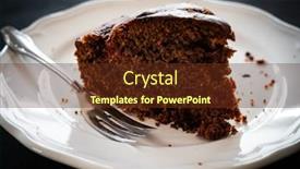  Presentation with chocolate - Beautiful slides featuring brownie-chocolate-cake-on-black backdrop and a tawny brown colored foreground