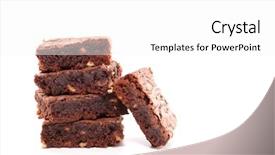  Presentation with food white - Amazing slides having food brownies - brownie isolated on white backdrop and a white colored foreground