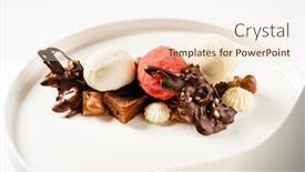  Presentation with ice cream - Cool new slides with brownie-with-ice-cream backdrop and a cream colored foreground