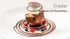  Presentation with berries - Amazing slide set having brownie-with-ice-cream backdrop and a lemonade colored foreground