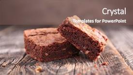  Presentation with food - Amazing slide set having food brownies - brownie backdrop and a violet colored foreground
