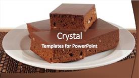 Presentation with cake brownies - Amazing PPT layouts having brownies isolated backdrop and a tawny brown colored foreground