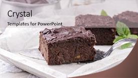  Presentation with brownies love - Amazing PPT layouts having brownies backdrop and a light gray colored foreground