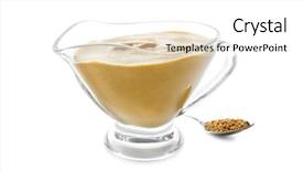  Presentation with boat - Cool new PPT theme with gravy boat of delicious mustard backdrop and a  colored foreground