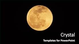  Presentation with color full - Beautiful PPT theme featuring brownish clouds - reddish full moon at low backdrop and a black colored foreground