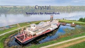  Presentation with dredge - Slide set with brownville-ne-usa-july-29 background and a sky blue colored foreground