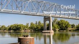  Presentation with bridge - Slide set with brownville-truss-bridge-over background and a seafoam green colored foreground