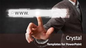  Presentation with web browser - Presentation design featuring browser address bar with www background and a tawny brown colored foreground