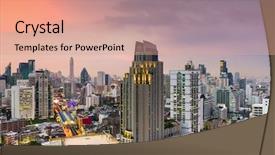  Presentation with washington dc city skyline - Theme consisting of brt - bangkok thailand city skyline background and a coral colored foreground