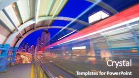  Presentation with bus station - Amazing slides having brt - bus through station with blur backdrop and a gray colored foreground