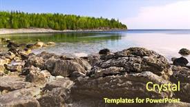  Presentation with clear water - Amazing presentation theme having bruce peninsula ontario canada backdrop and a tawny brown colored foreground