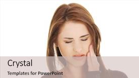  Presentation with teen - PPT theme enhanced with bruised cheek with a pain background and a soft green colored foreground