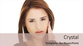  Presentation with teen suicide - Presentation theme featuring bruised cheek with a pain background and a coral colored foreground