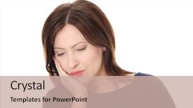  Presentation with pain - Slides having bruised cheek with a pain background and a soft green colored foreground