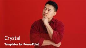  Presentation with asian - Theme with brunette-adult-asian-man-wearing background and a crimson colored foreground
