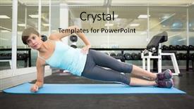  Presentation with pilates - Amazing presentation theme having brunette doing pilates on exercise backdrop and a mint green colored foreground
