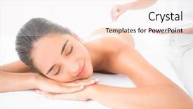  Presentation with heat treatment of aluminium - Amazing theme having brunette enjoying a salt scrub backdrop and a  colored foreground