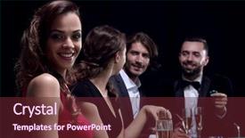  Presentation with hipster girl playing tetris game - Theme having brunette girl in the casino background and a tawny brown colored foreground