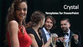  Presentation with casino royale - Presentation design with brunette girl in the casino background and a black colored foreground