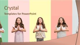  Presentation with praying hands - Cool new theme with brunette hispanic girl wearing different backdrop and a cream colored foreground