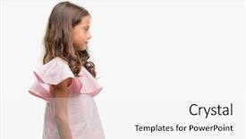  Presentation with pink - Audience pleasing PPT theme consisting of brunette hispanic girl wearing pink backdrop and a white colored foreground