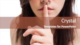  Presentation with secret - Cool new PPT theme with brunette on white background keep backdrop and a tawny brown colored foreground