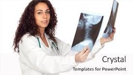  Presentation with bohol in spanish era - Presentation theme enhanced with brunette spanish doctor woman looking background and a sky blue colored foreground