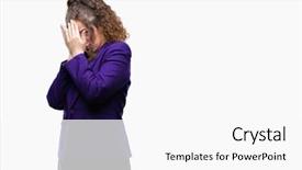  Presentation with happy young student girl holding - Beautiful slides featuring brunette student girl wearing school backdrop and a  colored foreground